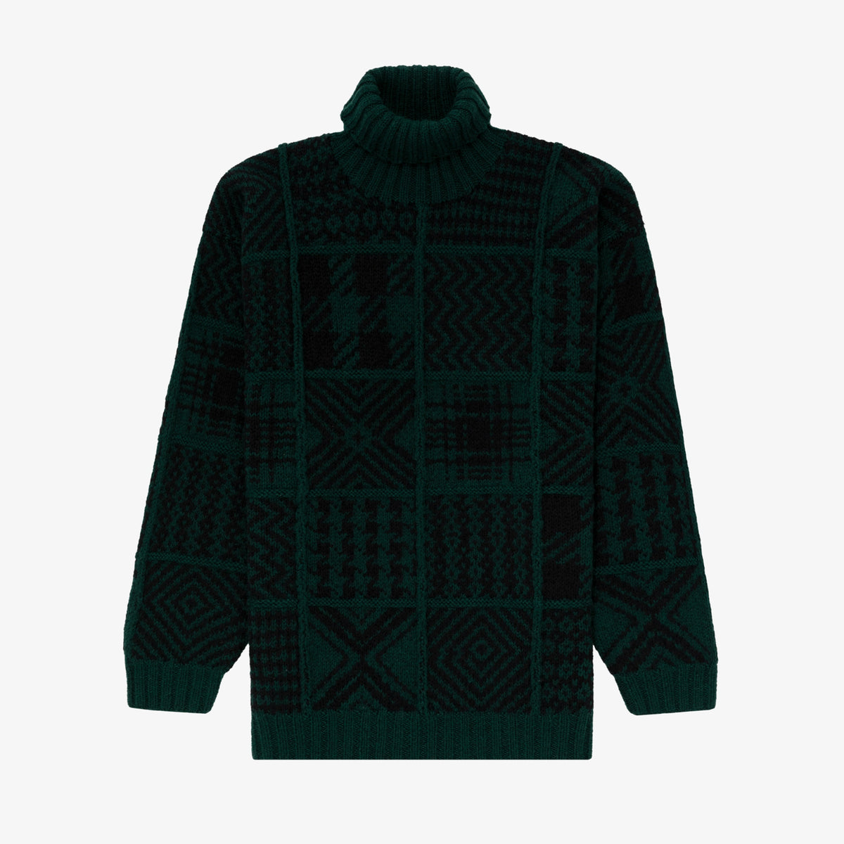 Tommy Hilfiger Wool Patchwork Turtleneck