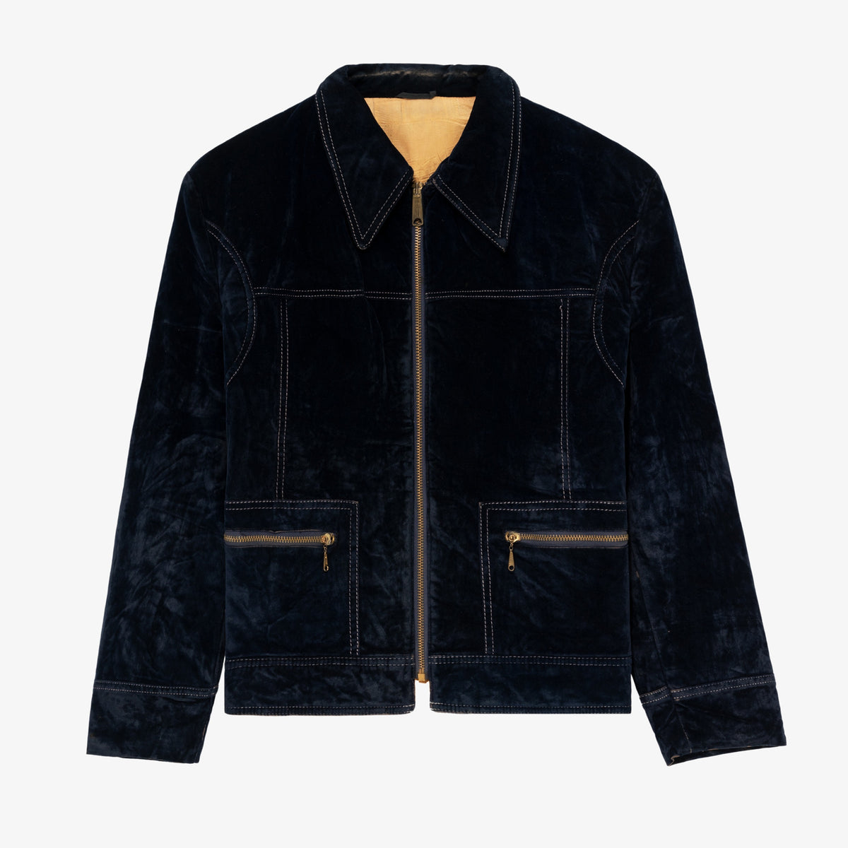 Velvet Zip-Up Jacket