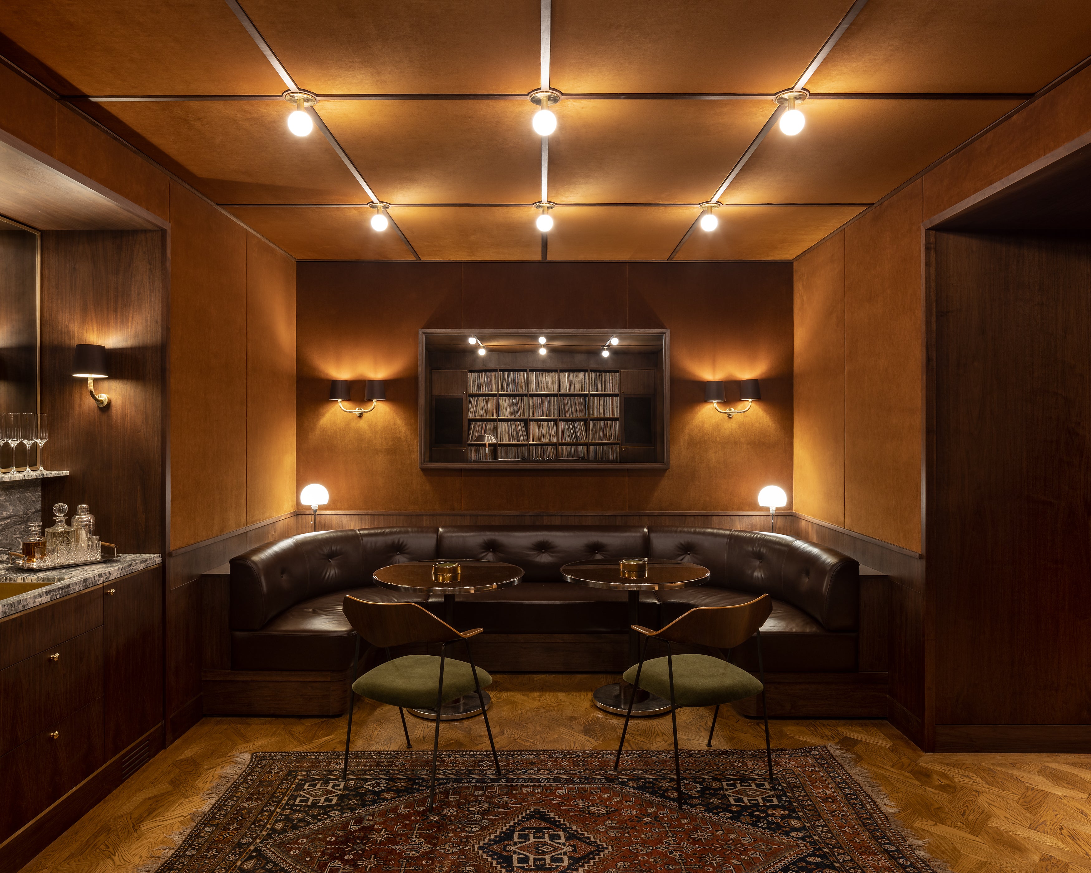 Sound room lounge seating area at London Flagship