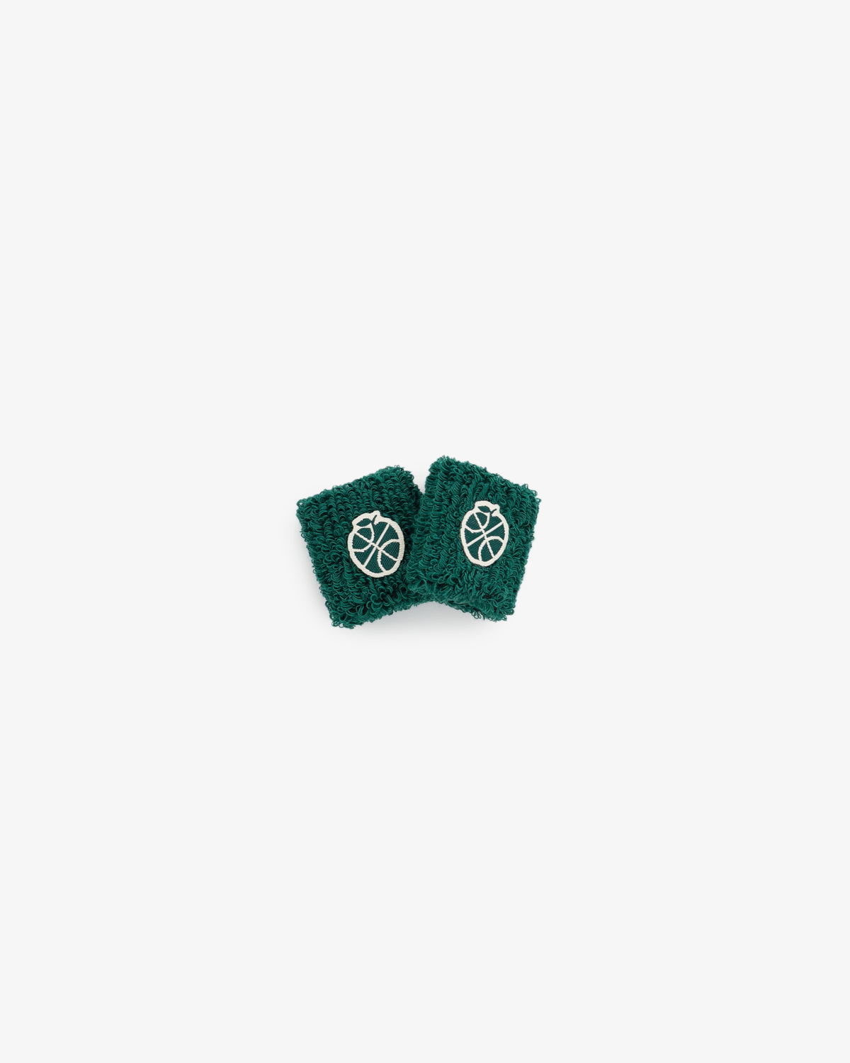 Two ALD/New Balance SONNY NY Finger Sleeves, green with white basketball logos, on a plain white background.