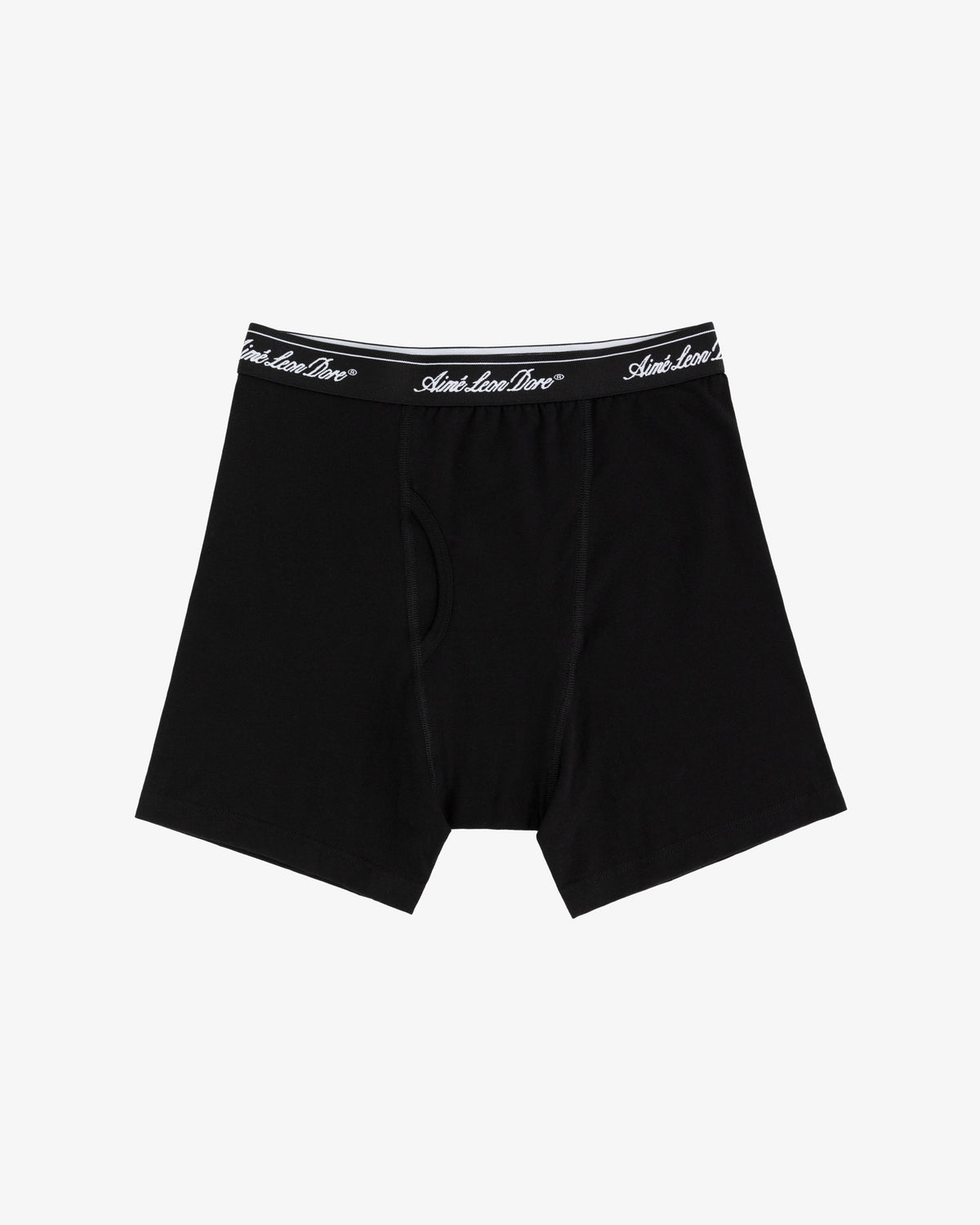 Boxer Brief 3-Pack in black with logo waistband, shown on a plain white background.