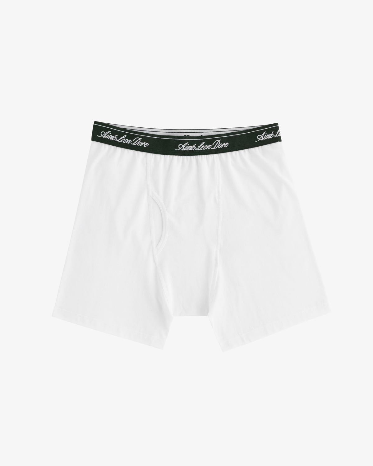 Boxer Brief 3-Pack: white boxer briefs with a black waistband, shown on a plain white background.