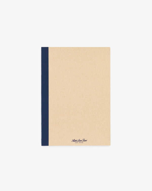 A Notebook 3-Pack in beige with dark blue spines, displayed on a white background.