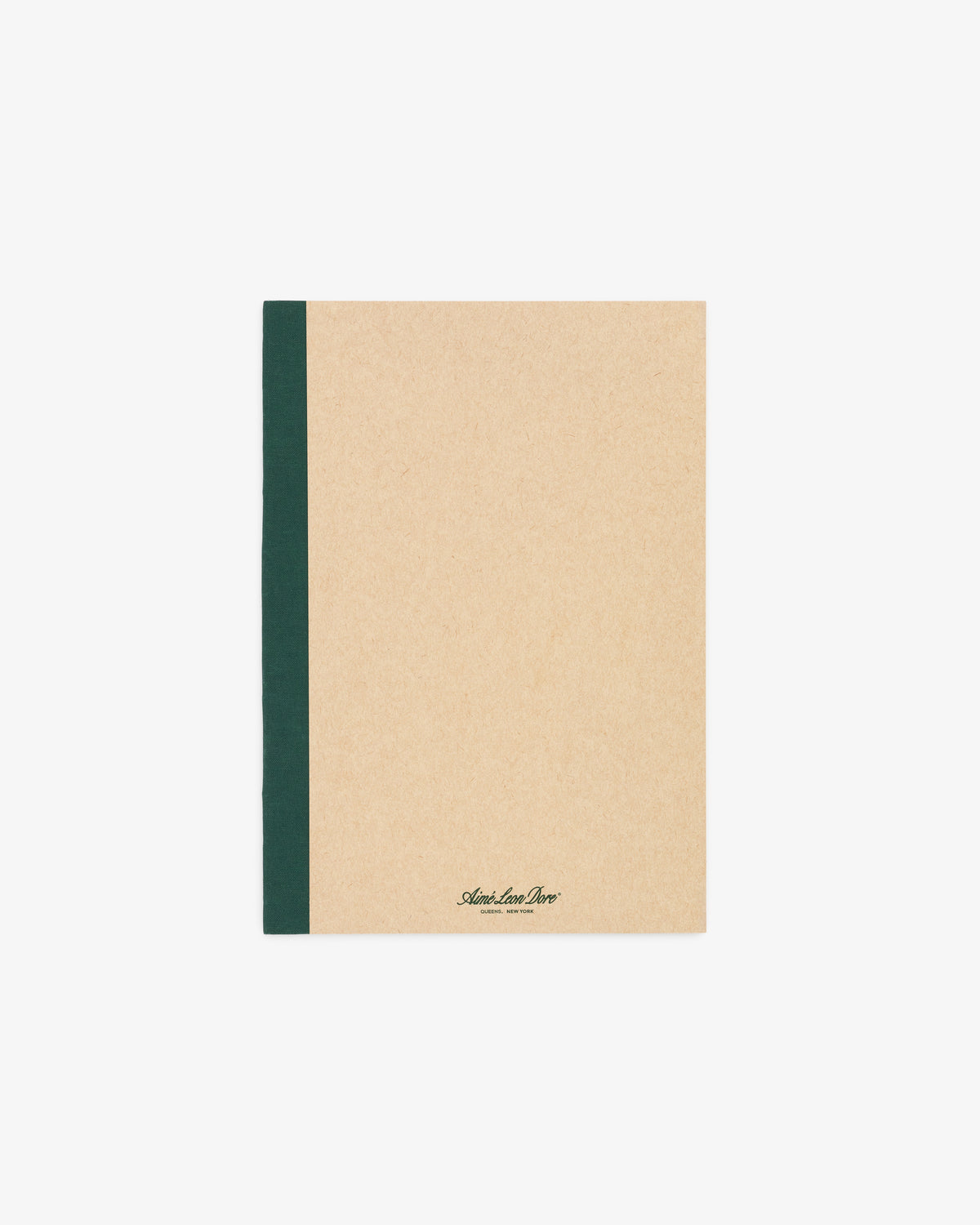 A beige Notebook 3-Pack with dark green spines, shown from above on a white background.
