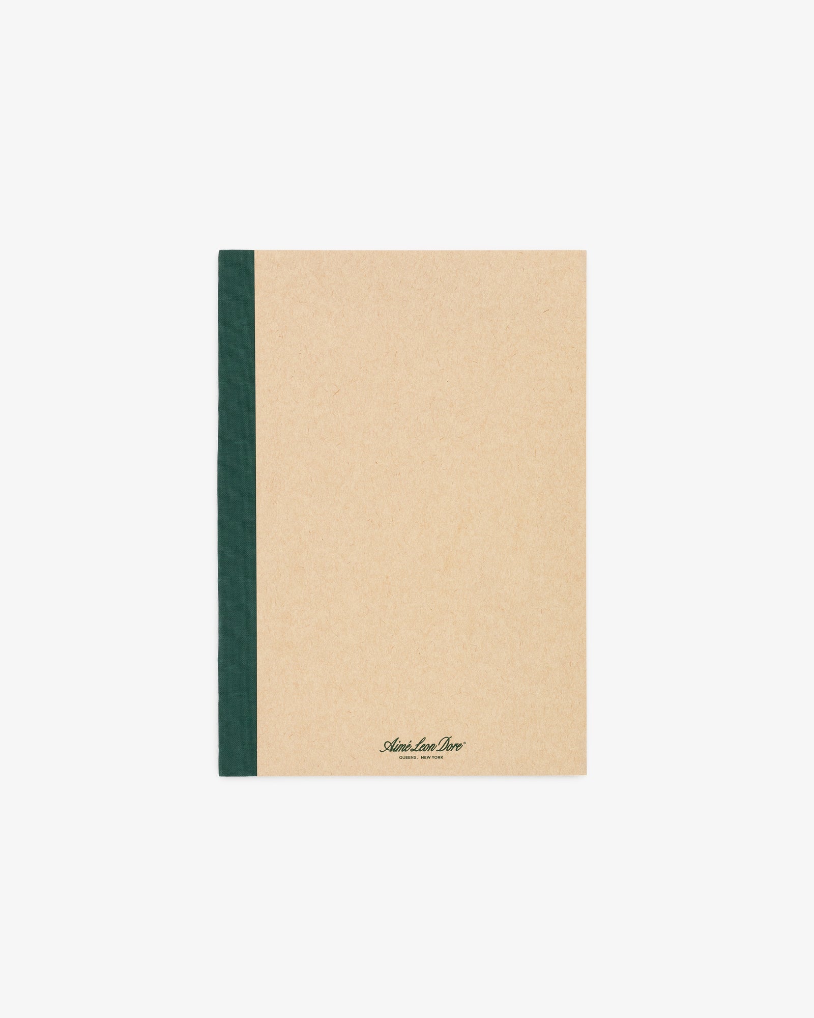 A beige Notebook 3-Pack with dark green spines, shown from above on a white background.