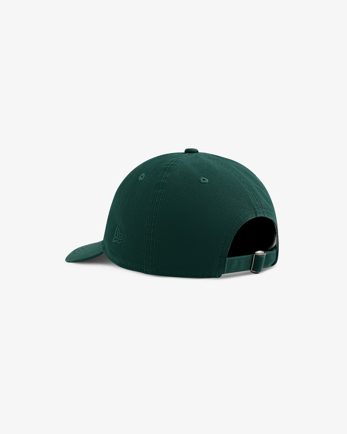 ALD / New Era Yankees Ballpark Hat in dark green, shown from back with adjustable strap and buckle.