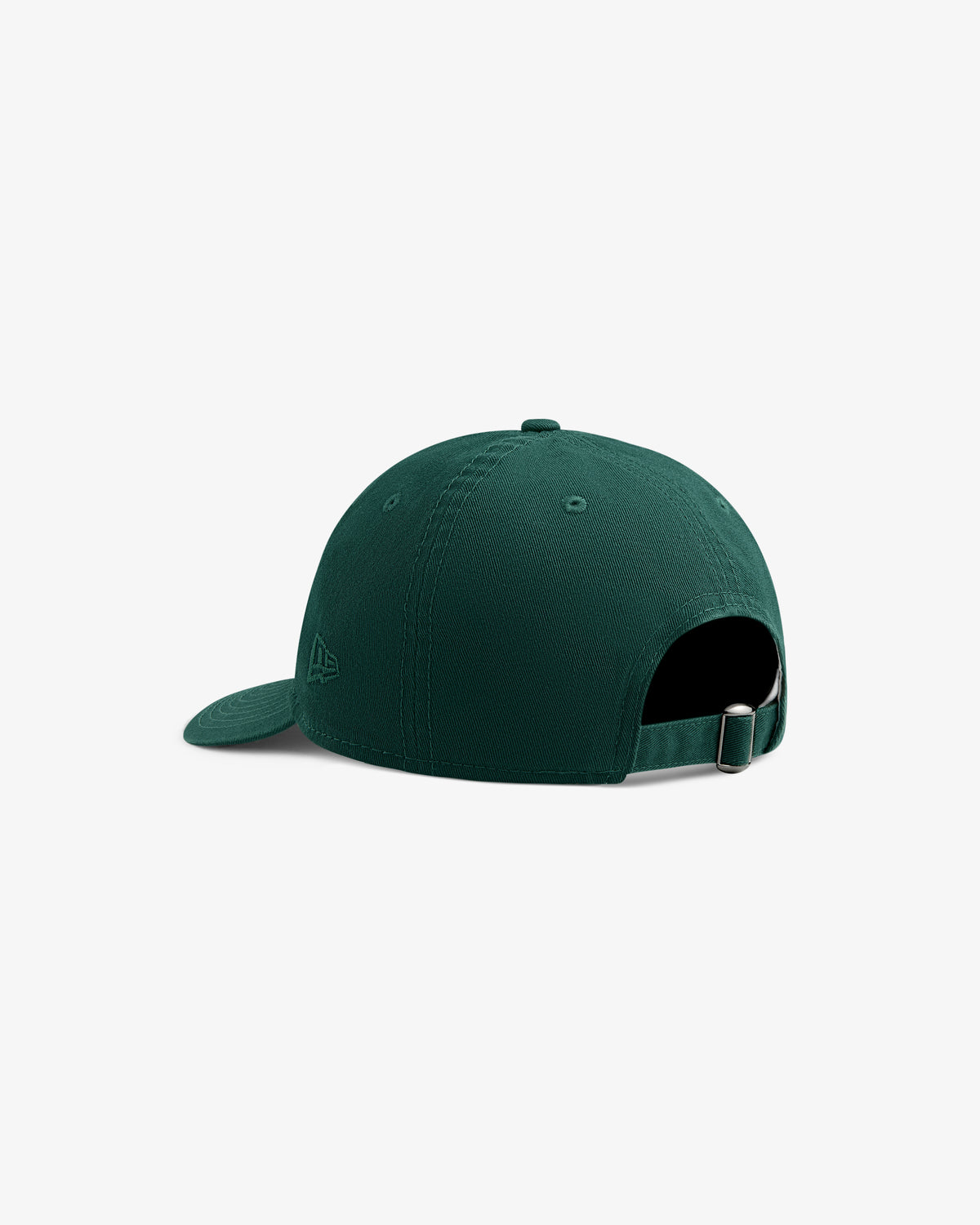 ALD / New Era Mets Ballpark Hat in dark green, shown from the back with adjustable strap and curved brim.
