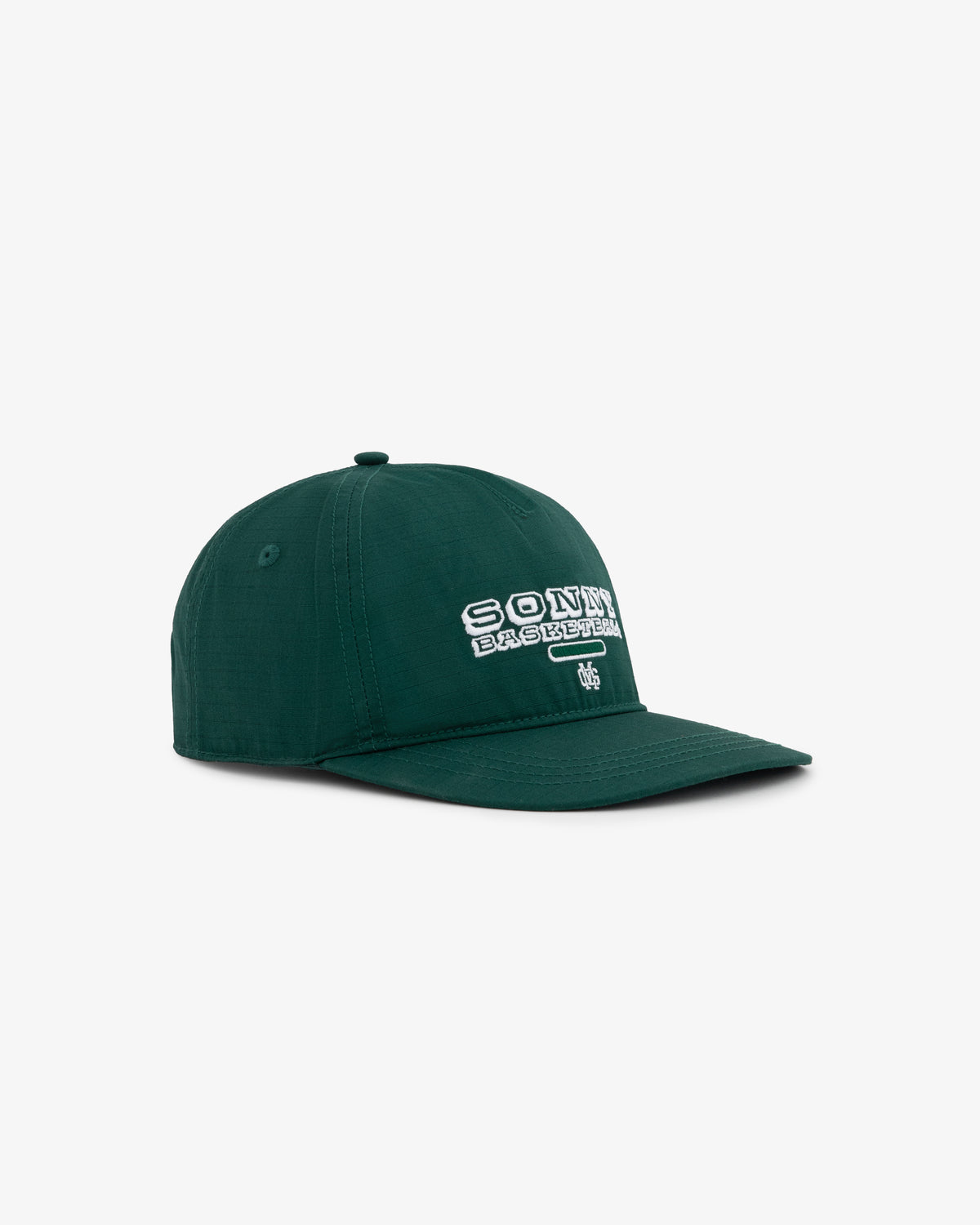 Dark green ALD / New Balance SONNY NY League Hat with white "SONNY BROTHER" embroidery, angled on white background.