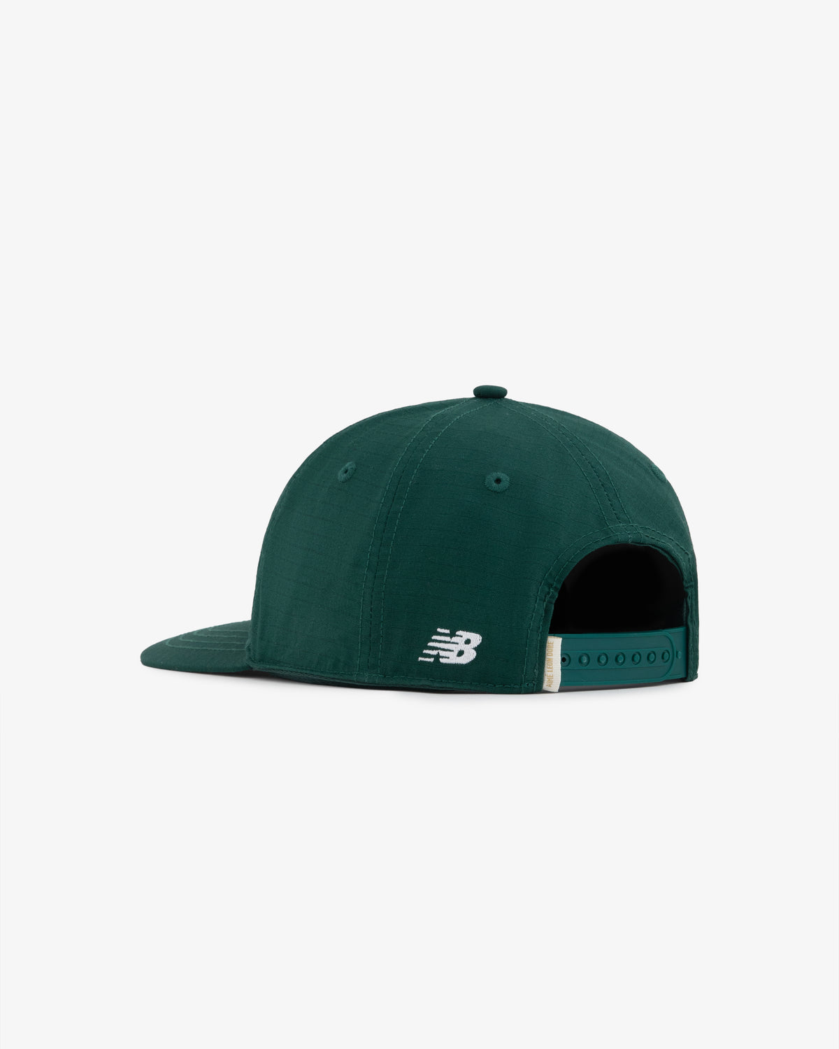 ALD / New Balance SONNY NY League Hat in dark green with adjustable snapback, shown from back left side.