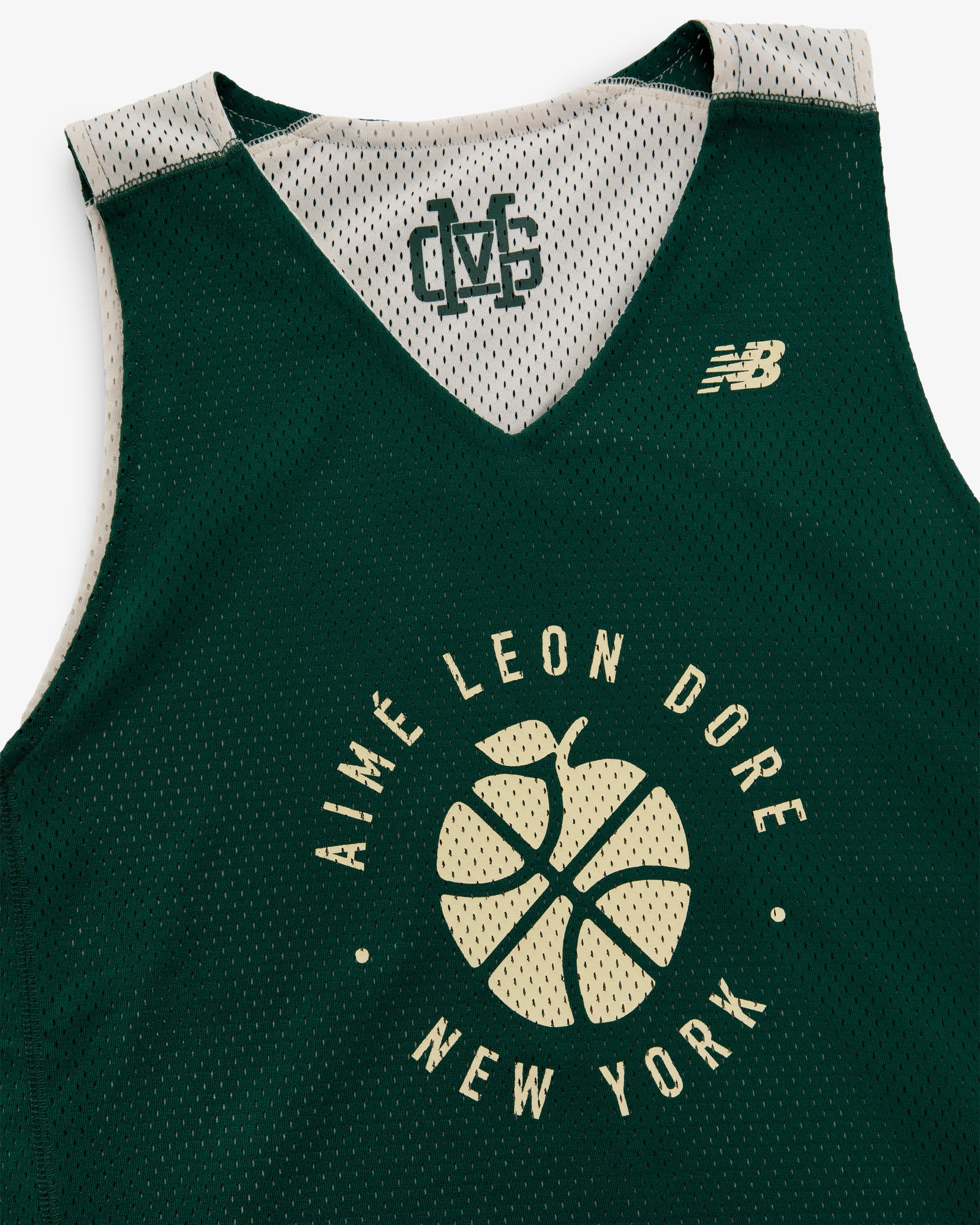 ALD / New Balance SONNY NY Reversible Jersey with Aime Leon Dore New York and basketball graphic on the front.