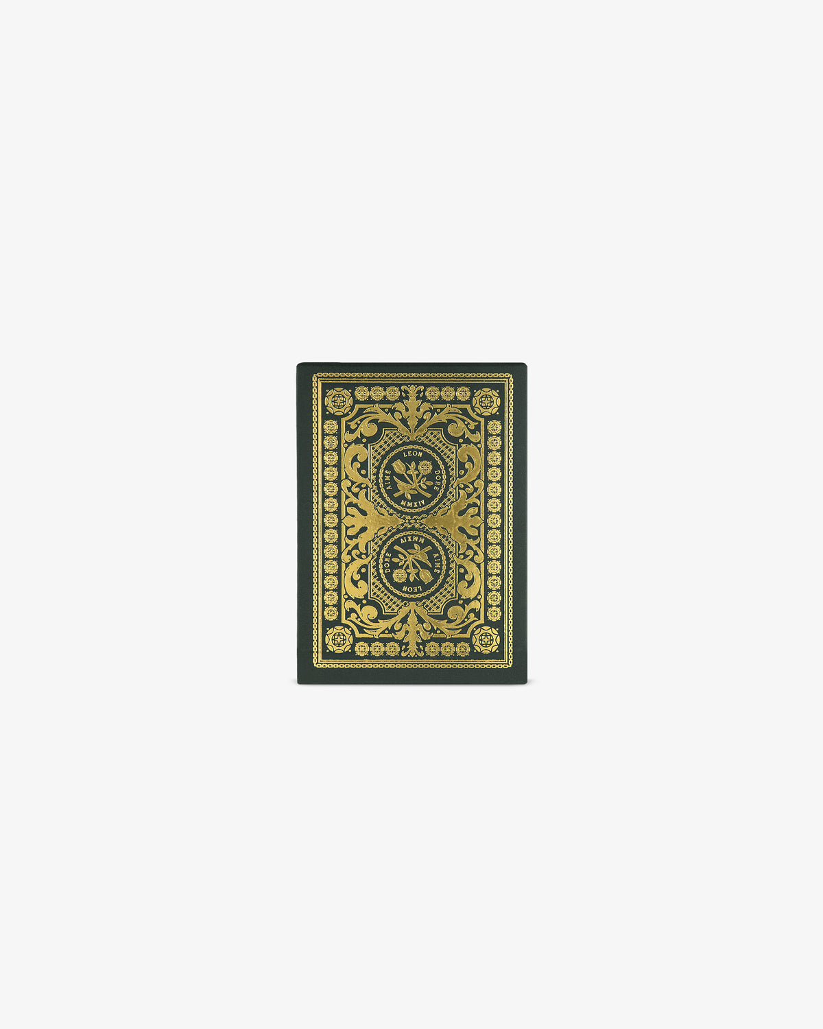 A Mulberry Playing Card with an ornate gold and black back, centered on a plain white background.