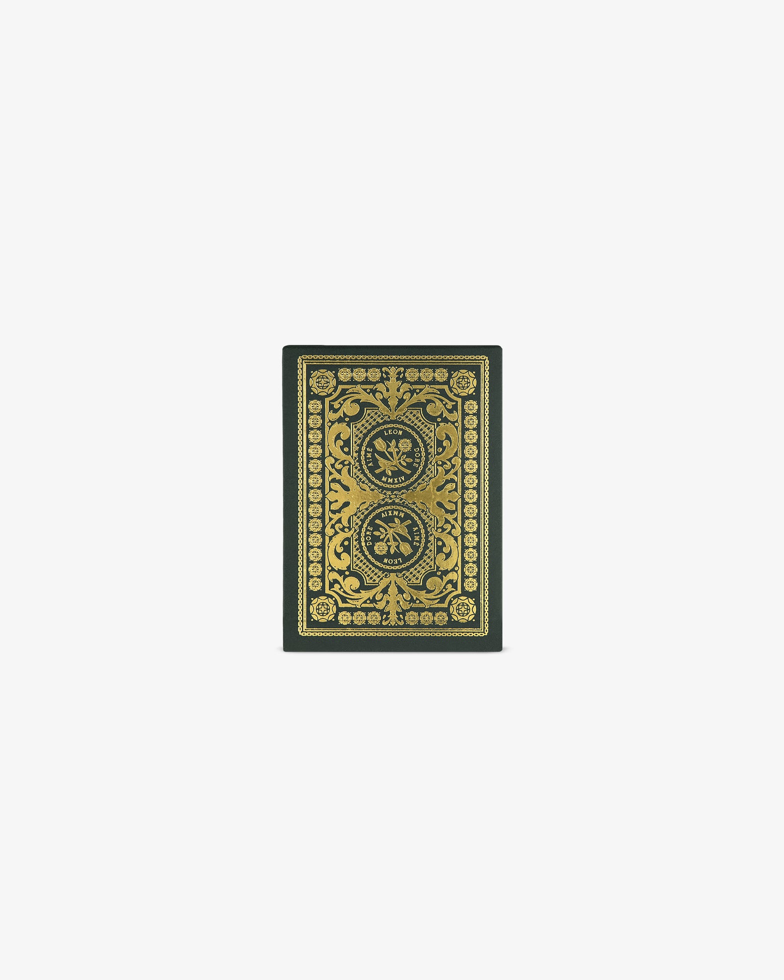 A Mulberry Playing Card with an ornate gold and black back, centered on a plain white background.
