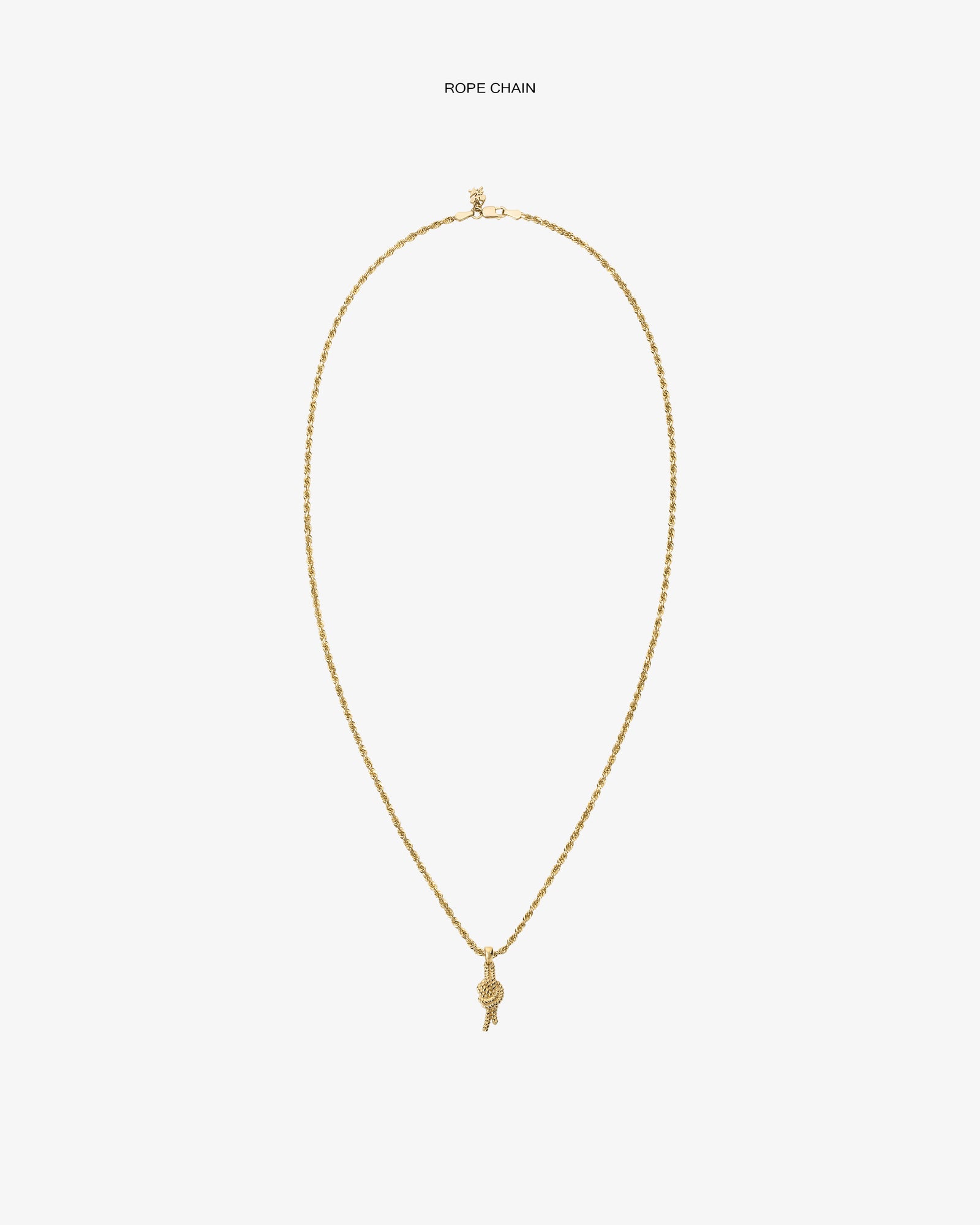 14Kt Gold Nautical Knot Pendant necklace shown on a plain white background.