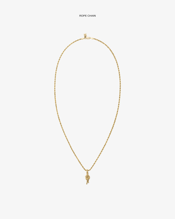 14Kt Gold Nautical Knot Pendant necklace shown on a plain white background.