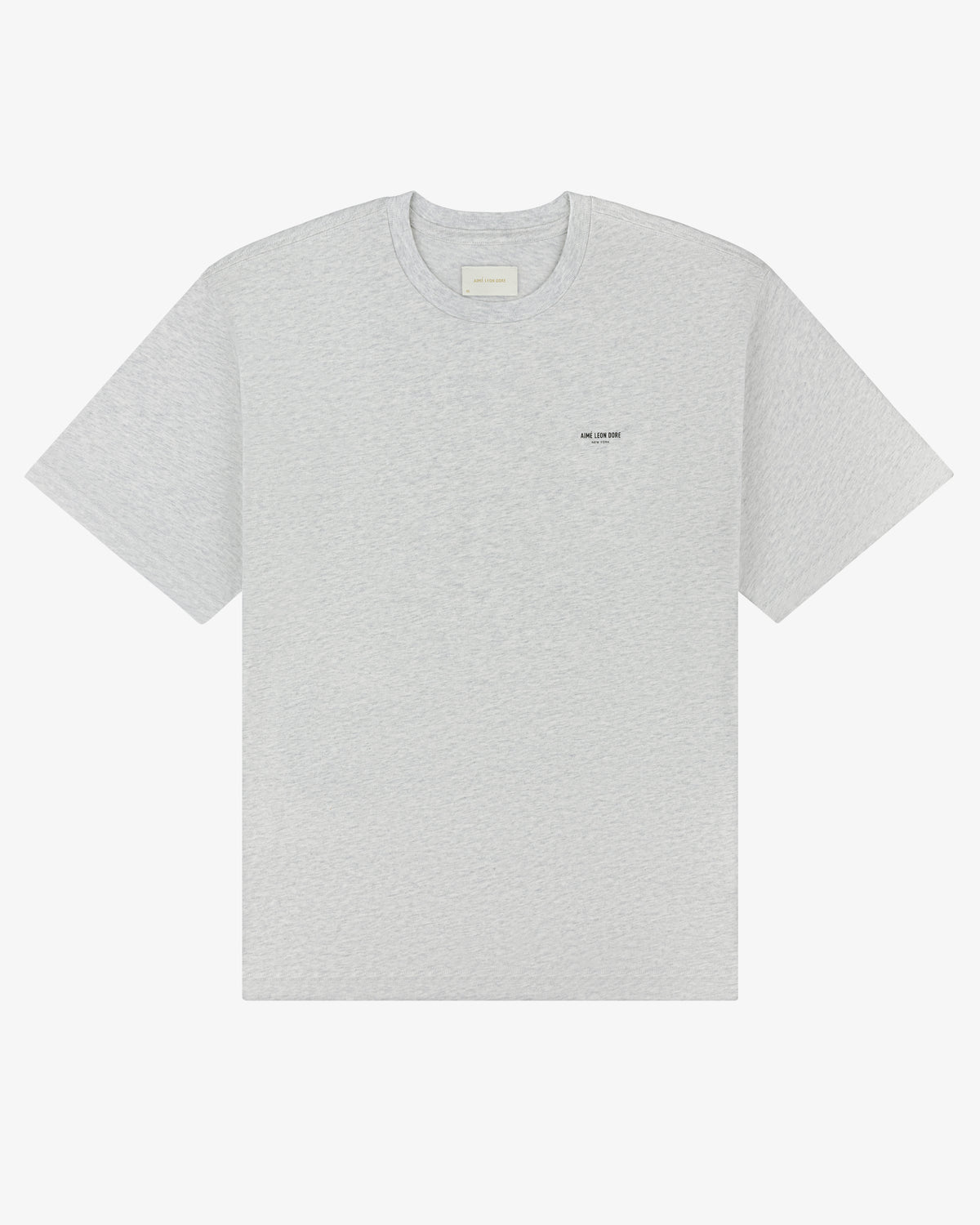Light grey Micro Logo Tee with short sleeves and small black ACNE STUDIOS text on the left chest.