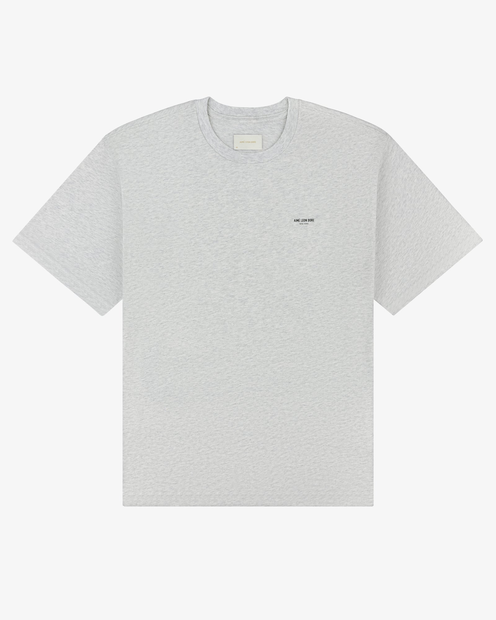 Light grey Micro Logo Tee with short sleeves and small black ACNE STUDIOS text on the left chest.