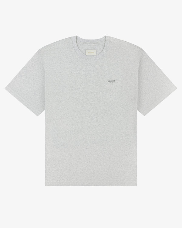 Light grey Micro Logo Tee with short sleeves and small black ACNE STUDIOS text on the left chest.