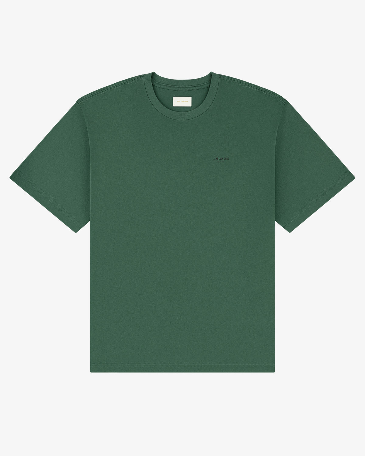 Dark green Micro Logo Tee with a small chest logo, shown on a plain white background.