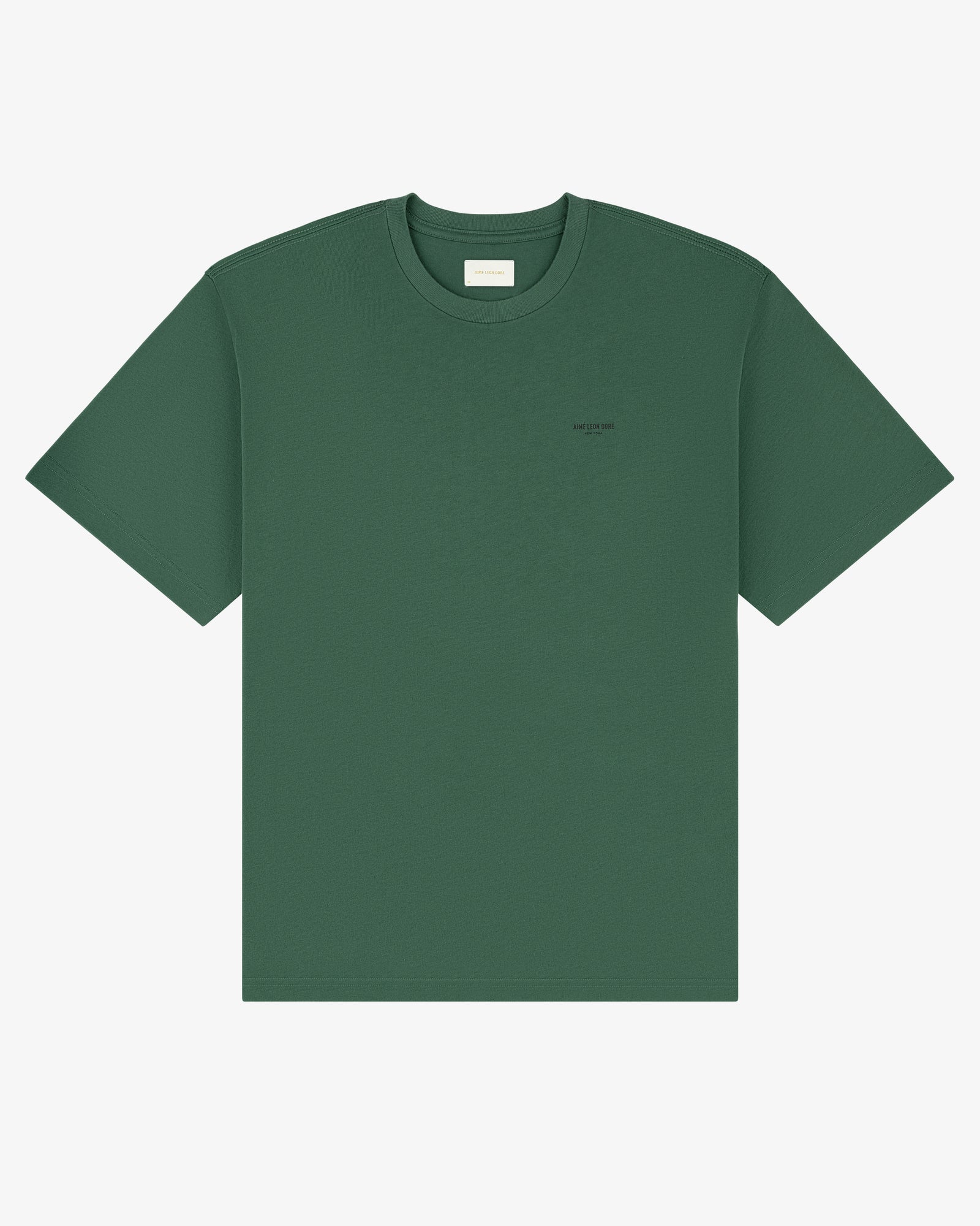 Dark green Micro Logo Tee with a small chest logo, shown on a plain white background.