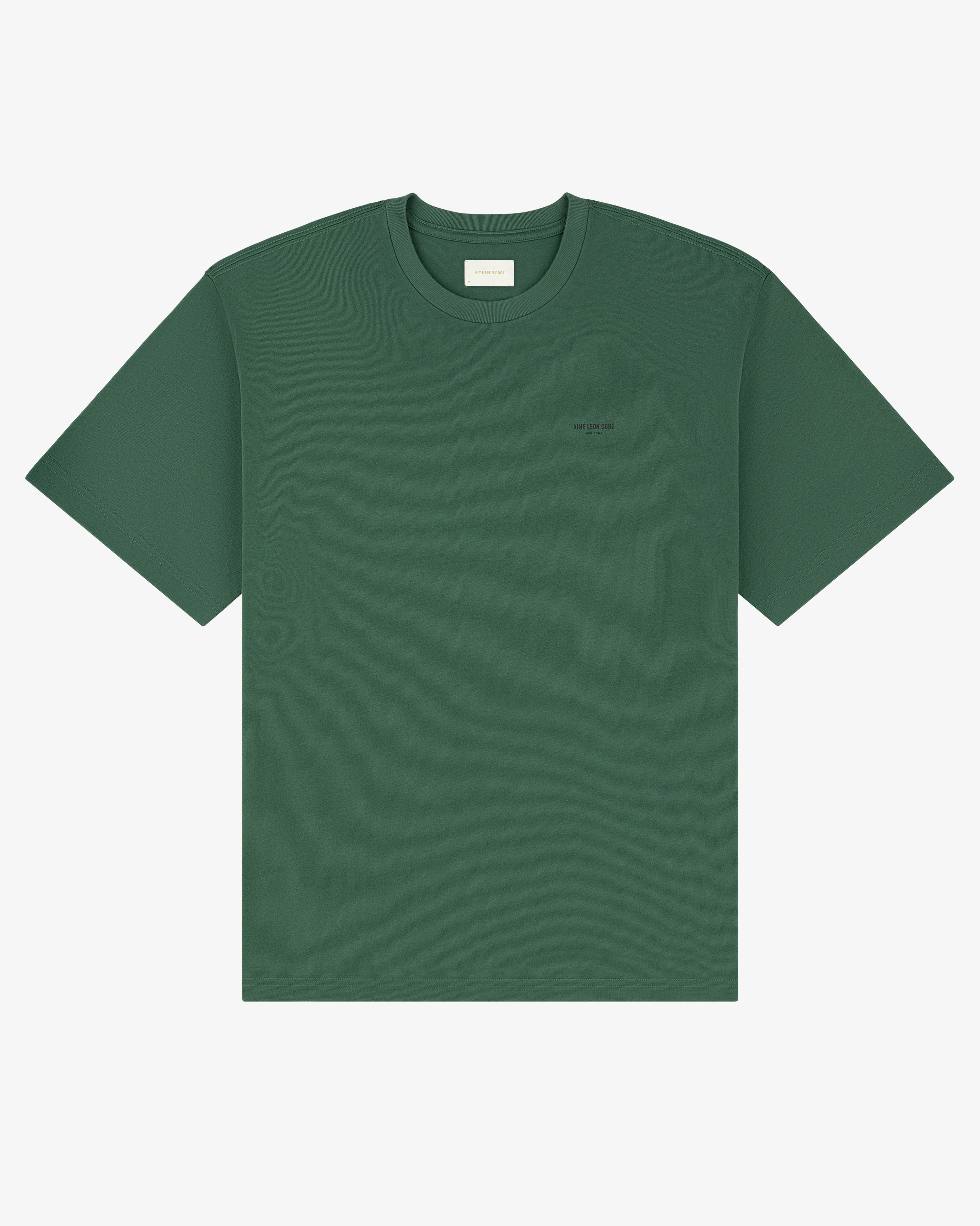 Dark green Micro Logo Tee with a small chest logo, shown on a plain white background.