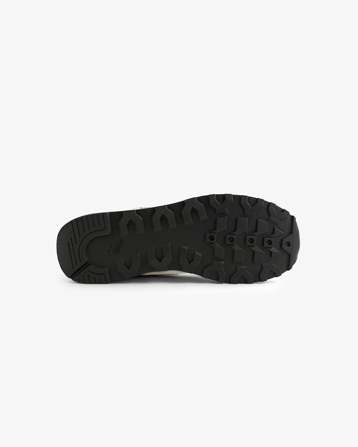 The ALD / New Balance 475 features a black rubber sole with rugged, textured tread, shown on a white background.