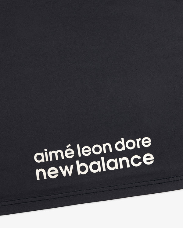 Black ALD / New Balance Performance Long-Sleeve Tee with white lowercase text in a modern font.
