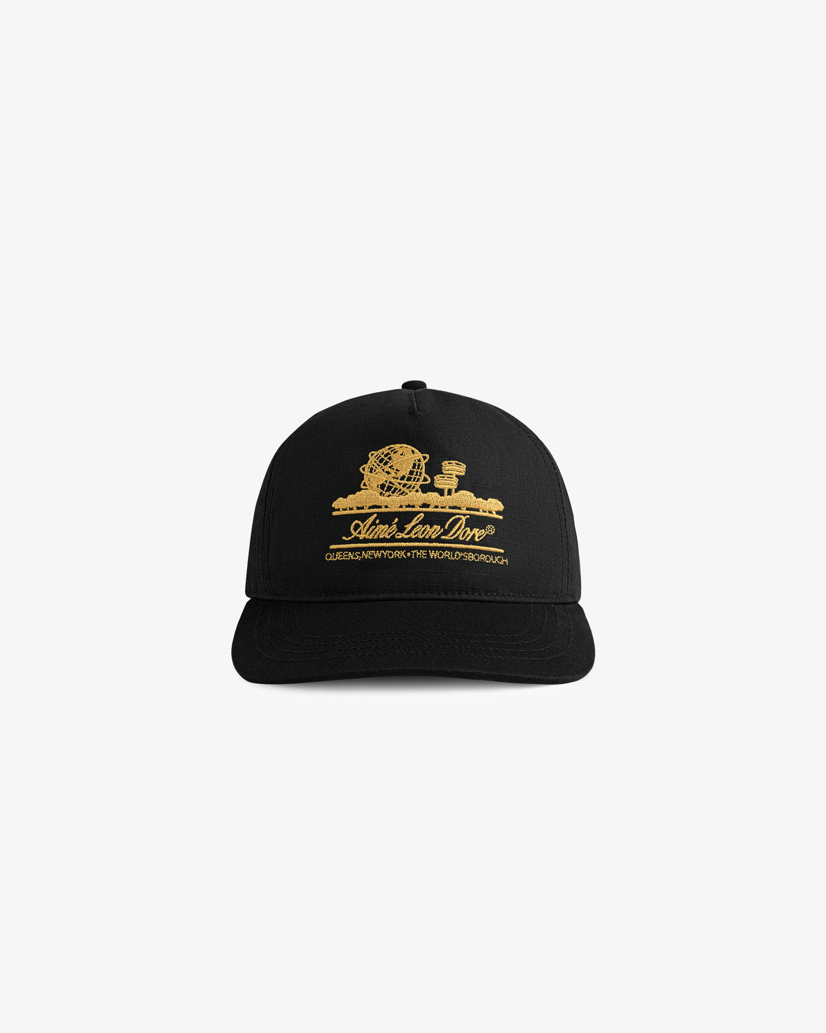 The Unisphere Hat is a black cap with a gold “Alive & Live Direct” graphic on the front.