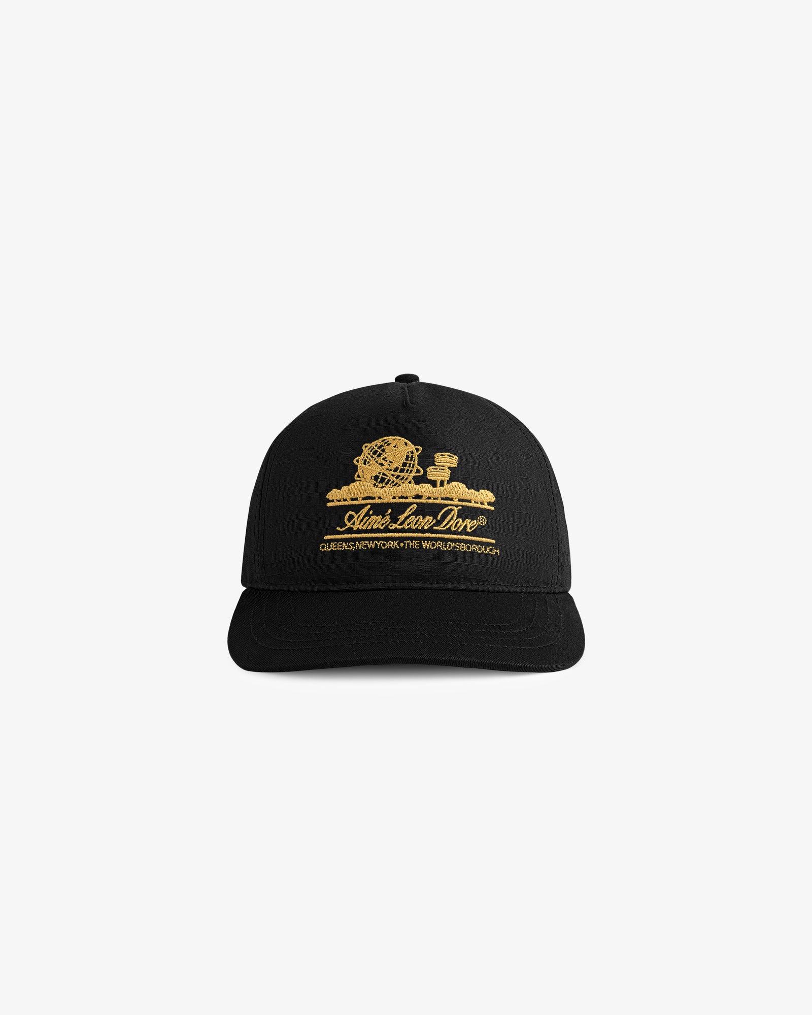 The Unisphere Hat is a black cap with a gold “Alive & Live Direct” graphic on the front.