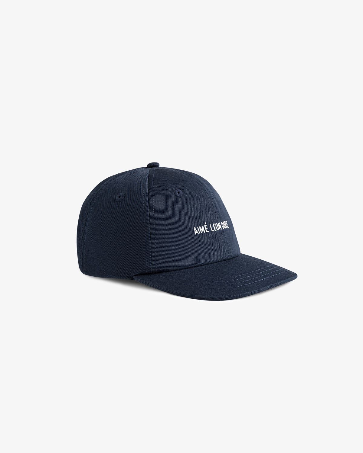 Core Logo Hat in navy blue with white AIMÉ LEON DORE embroidery on the front.