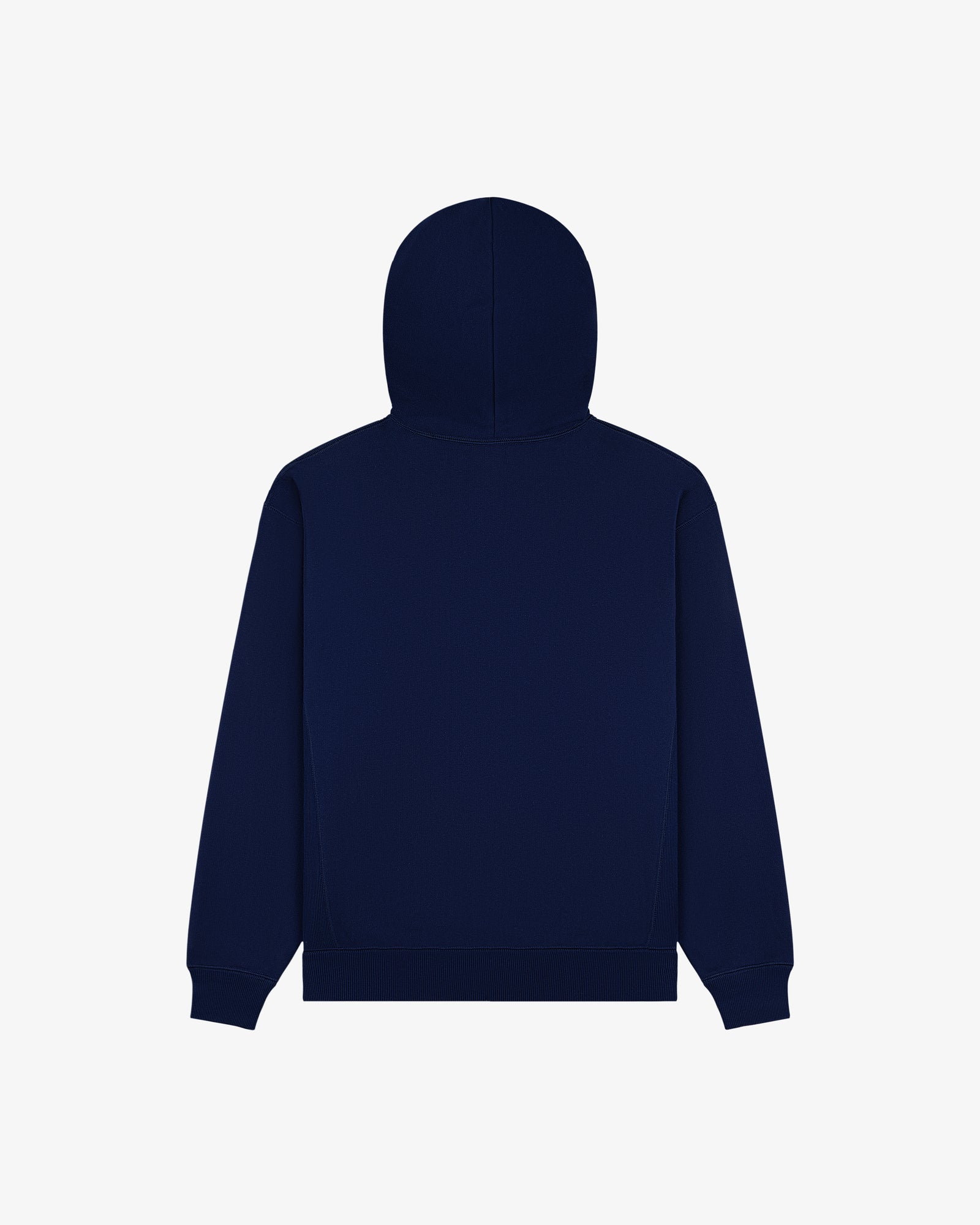 Navy blue Tonal Logo Hoodie shown from the back, featuring long sleeves and no visible designs or logos.