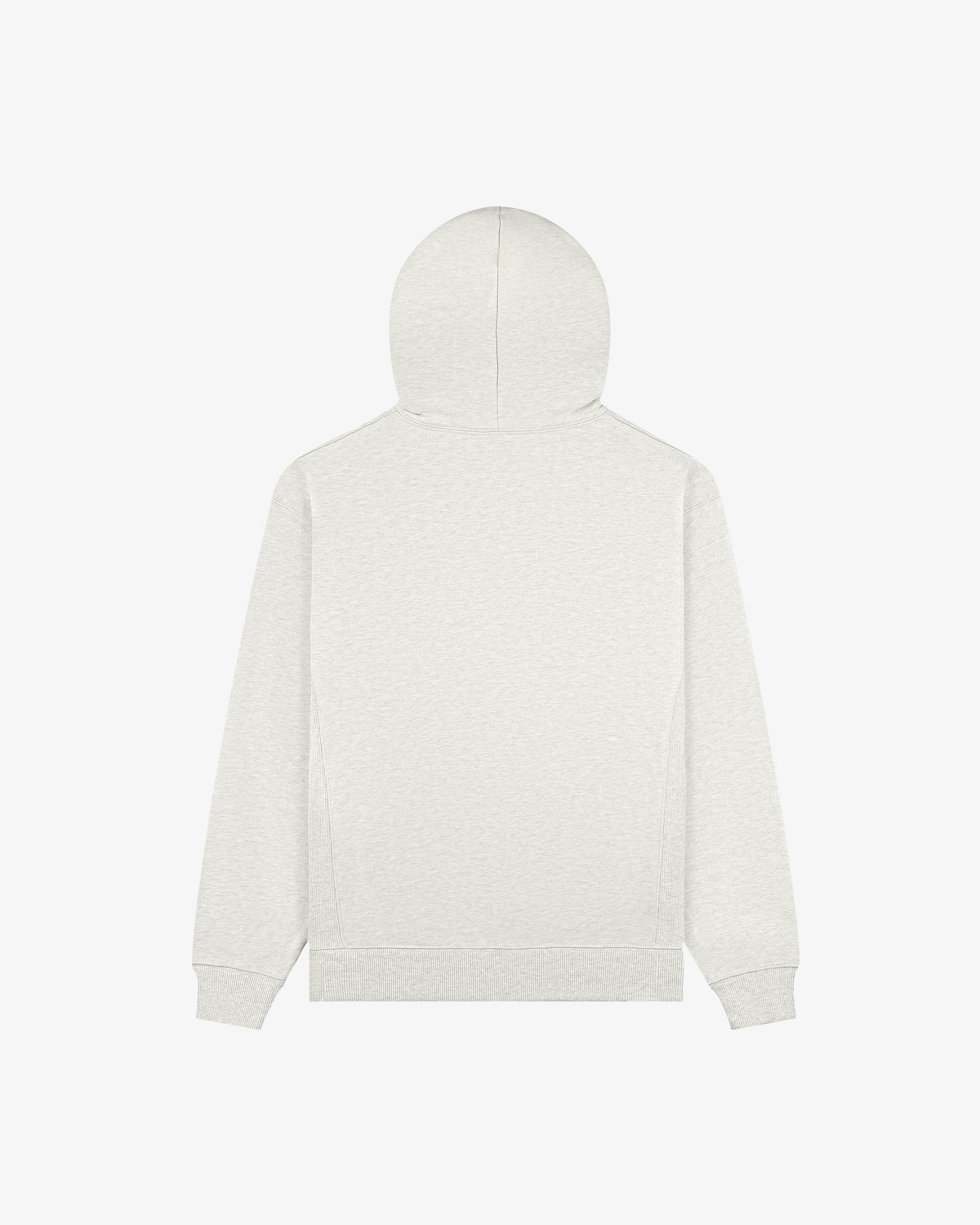 Back view of the Tonal Logo Hoodie in light gray with long sleeves and hood, shown on a white background.