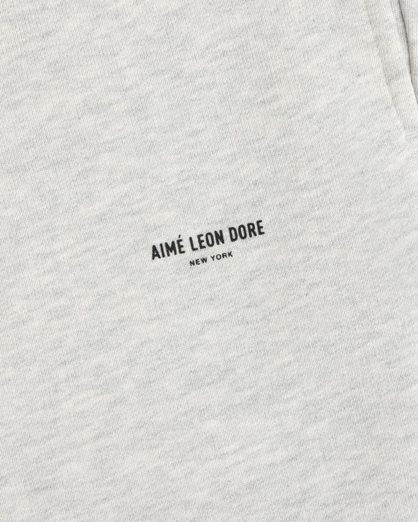 Light gray Micro Logo Sweatpants with small black AIMÉ LEON DORE NEW YORK text at the center.