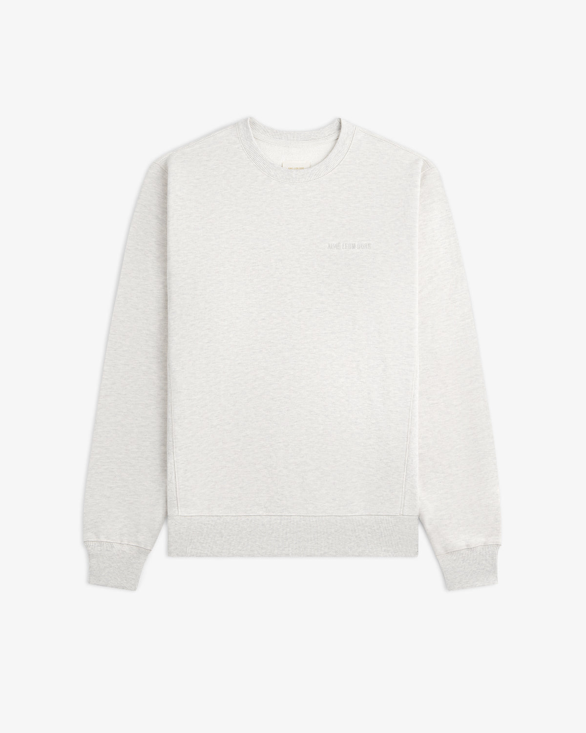 Tonal Logo Crewneck Sweatshirt in light gray, long sleeves, shown flat on a white background.