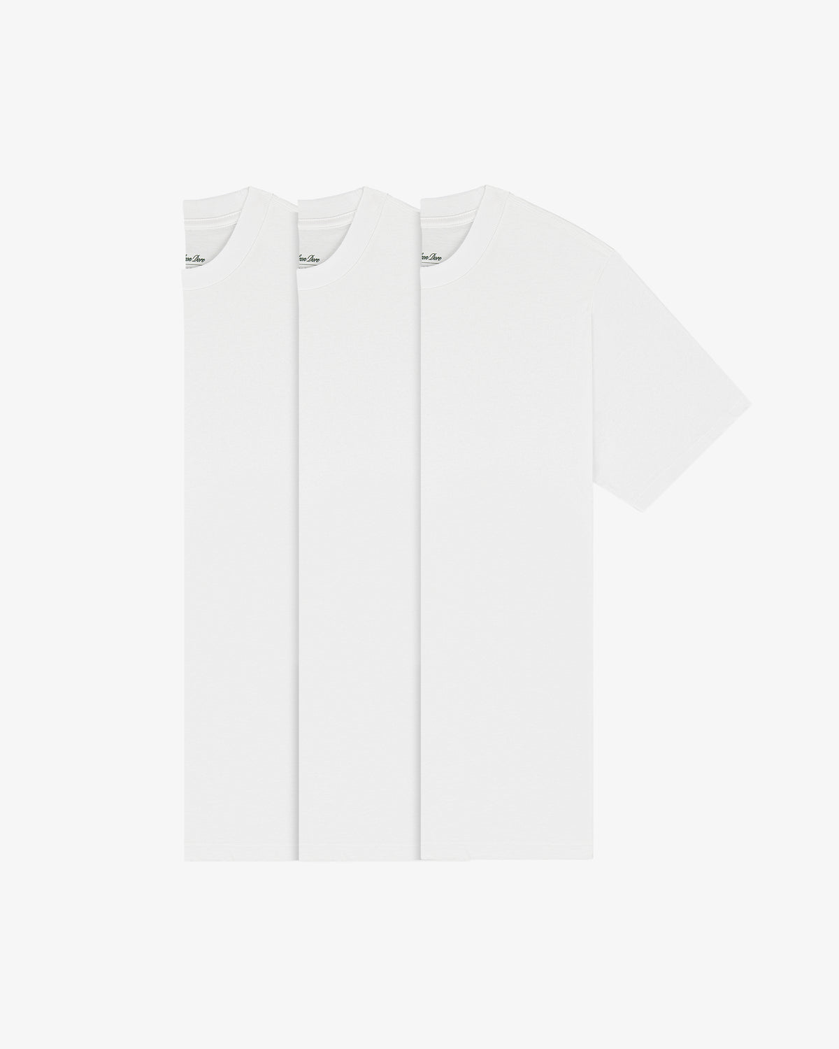 The T-Shirt 3-Pack features three plain white short-sleeve shirts displayed side by side on a white background.