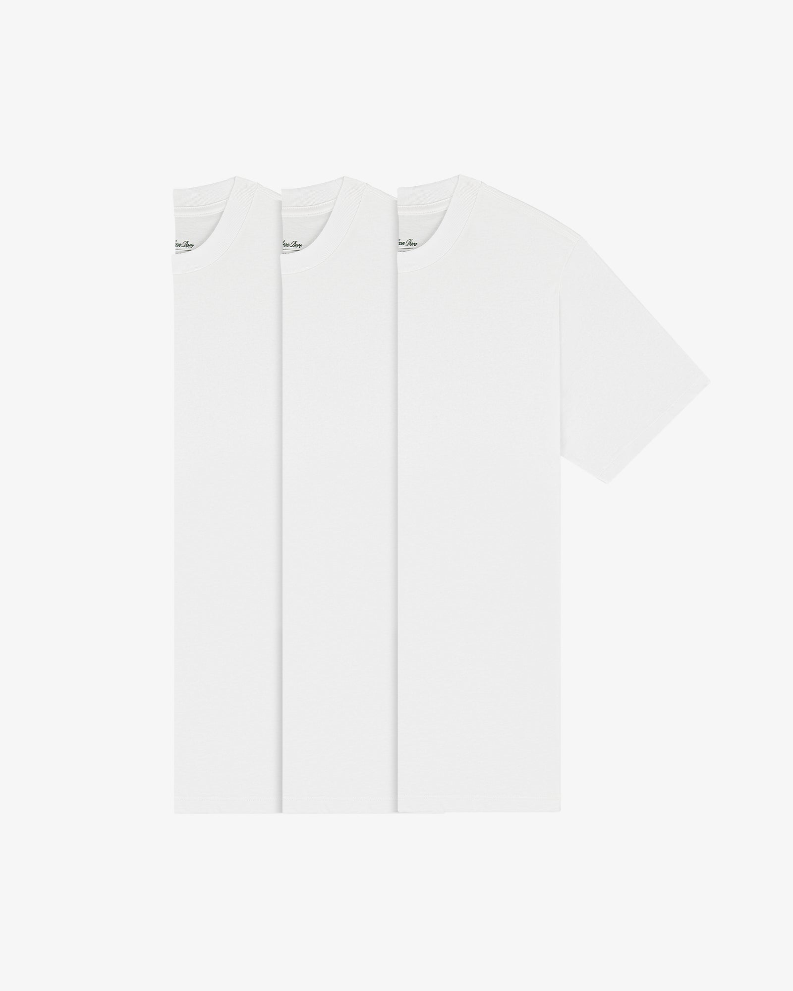 The T-Shirt 3-Pack features three plain white short-sleeve shirts displayed side by side on a white background.