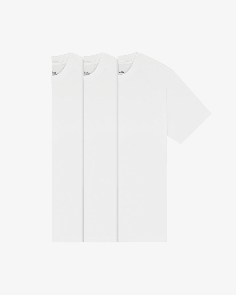 The T-Shirt 3-Pack features three plain white short-sleeve shirts displayed side by side on a white background.