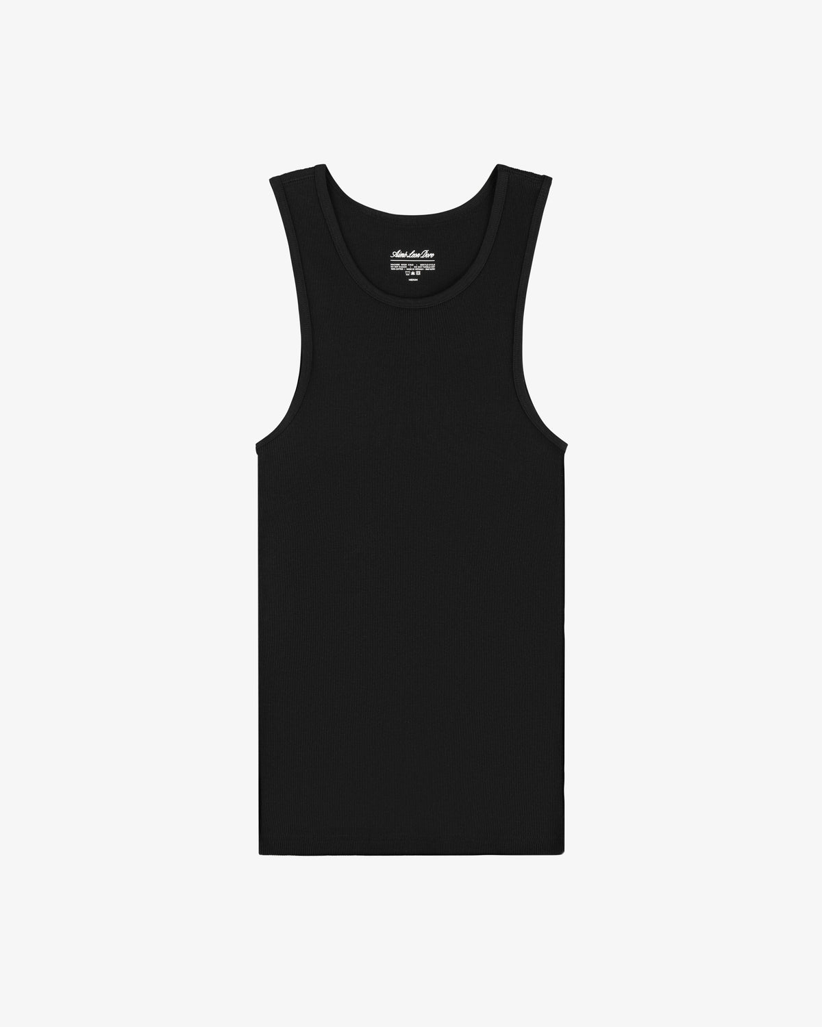 Three plain black sleeveless tank tops from the Tank Top 3-Pack are laid flat on a white background.