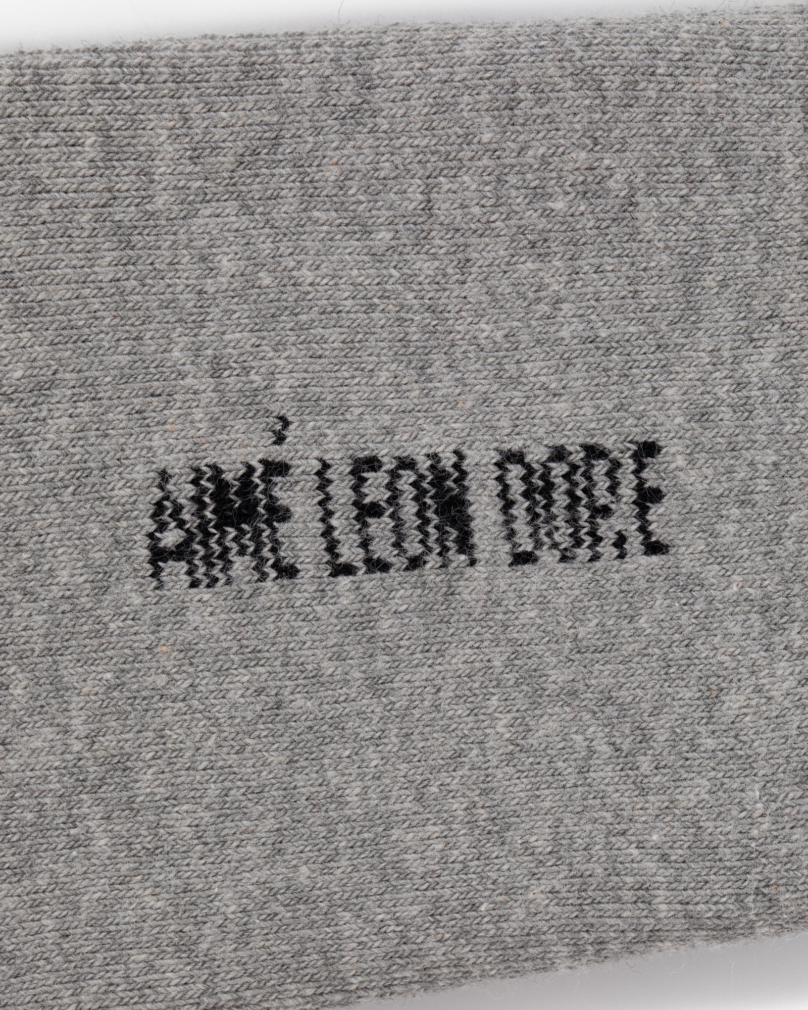 Gray fabric Crew Sock 3-Pack with AIMÉ LEON DORE embroidered in bold black capital letters at the center.