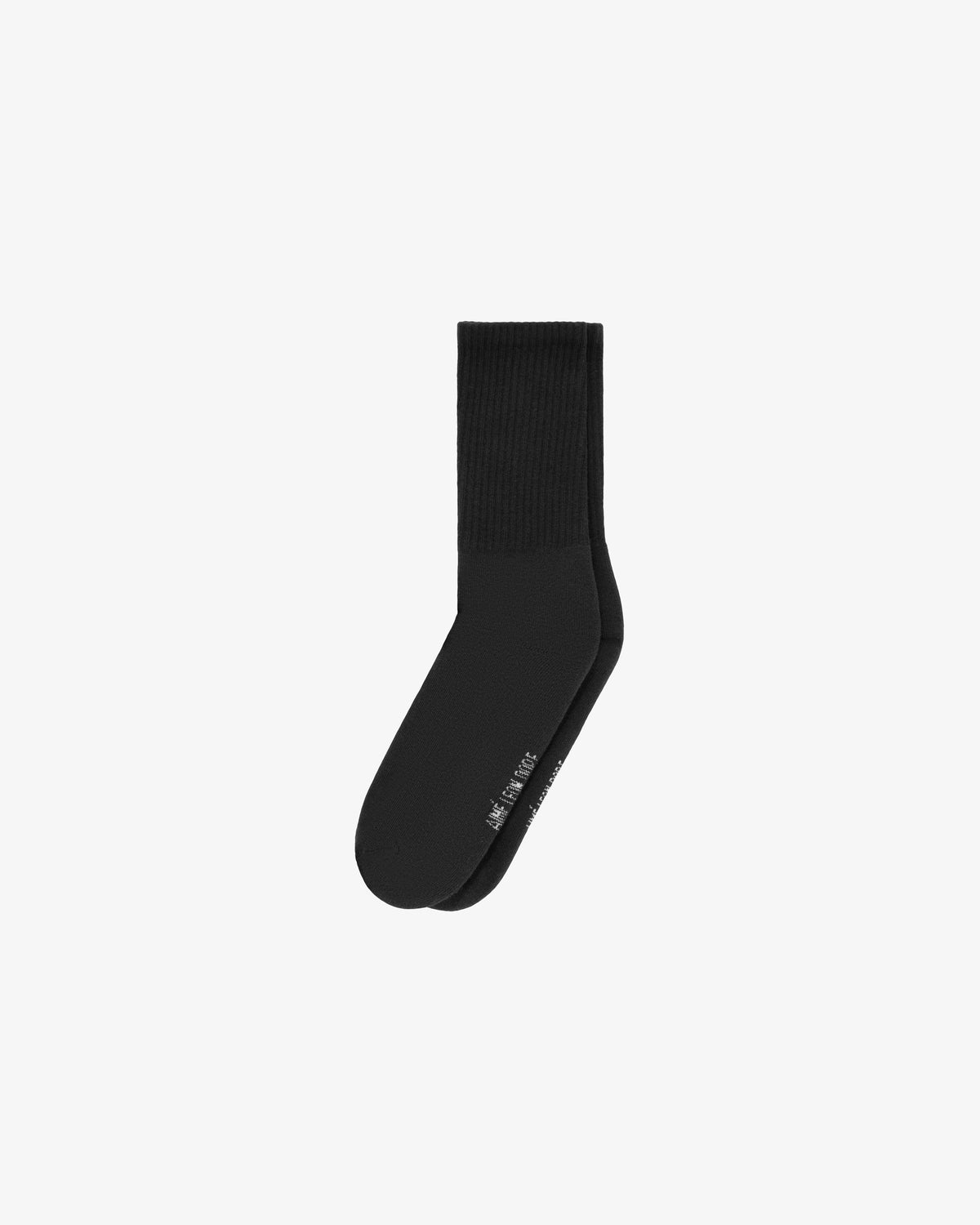 A single Crew Sock 3-Pack sock in black shown on a white background.