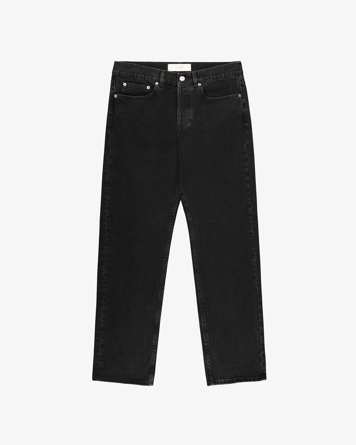 ALD Straight Fit Denim jeans, classic five-pocket style, shown flat on a white background.