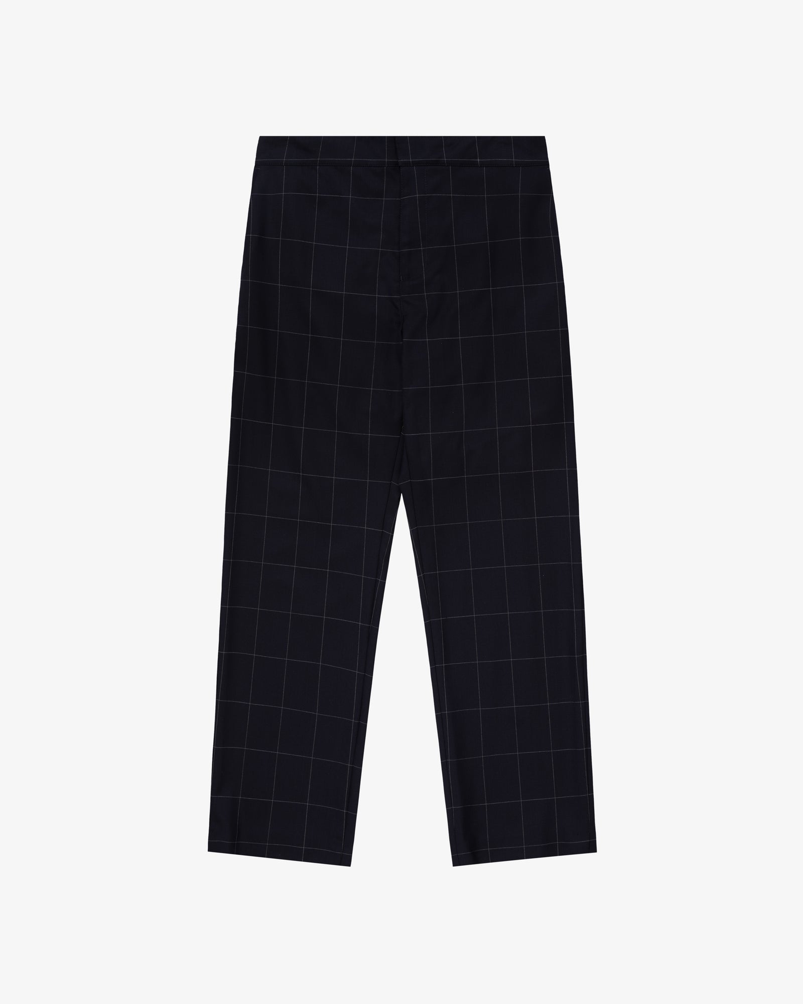 Windowpane Elasticated Waist Suit Trouser in black with a white check pattern, shown flat on a white background.