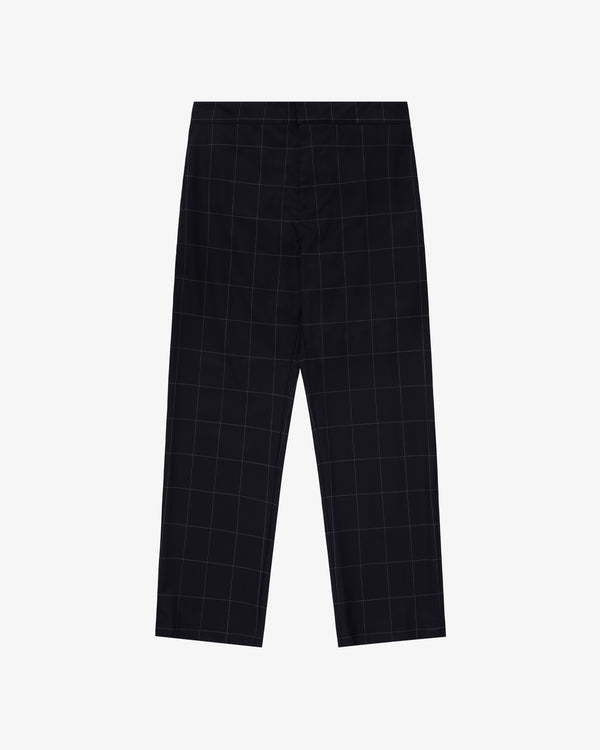 Windowpane Elasticated Waist Suit Trouser in black with a white check pattern, shown flat on a white background.