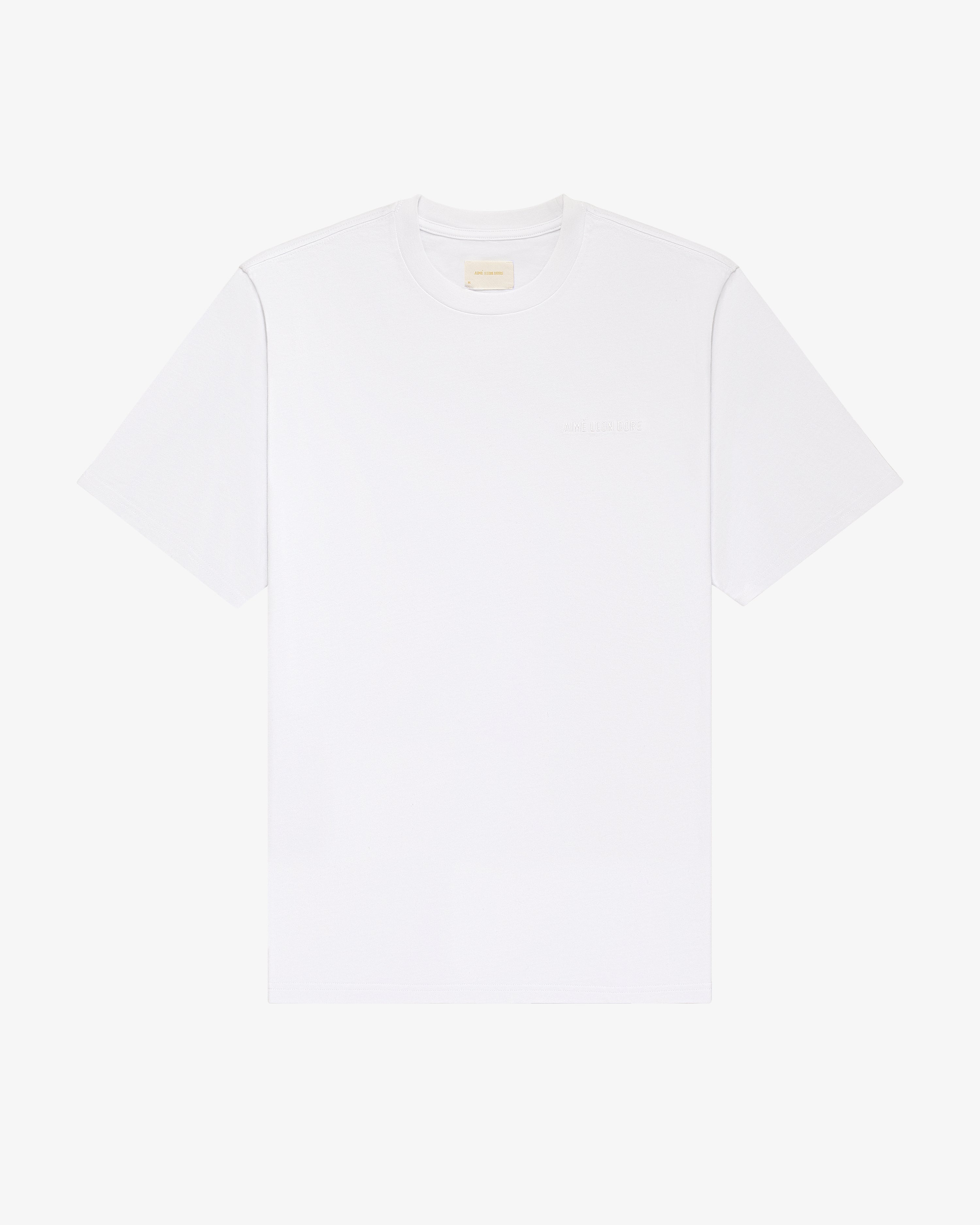 Tonal Logo Tee, short-sleeve crew neck, laid flat on a white background.