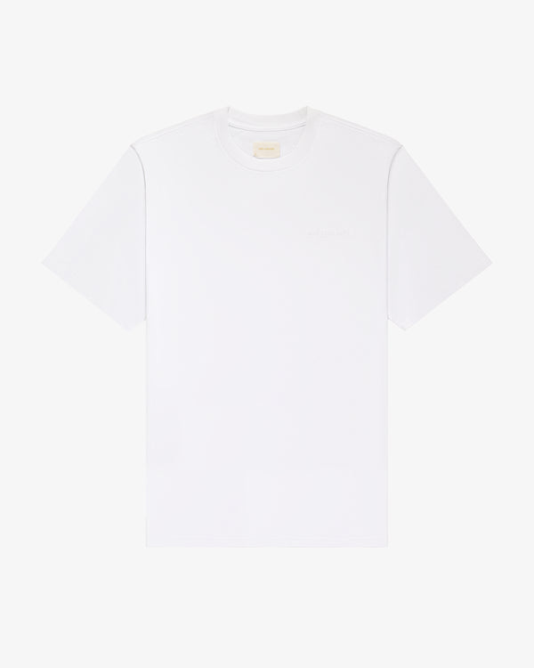 Tonal Logo Tee, short-sleeve crew neck, laid flat on a white background.