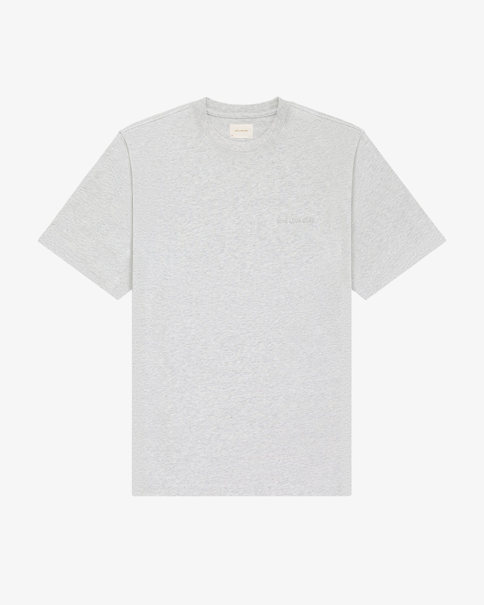 Tonal Logo Tee in light gray, short-sleeve, laid flat on a white background.