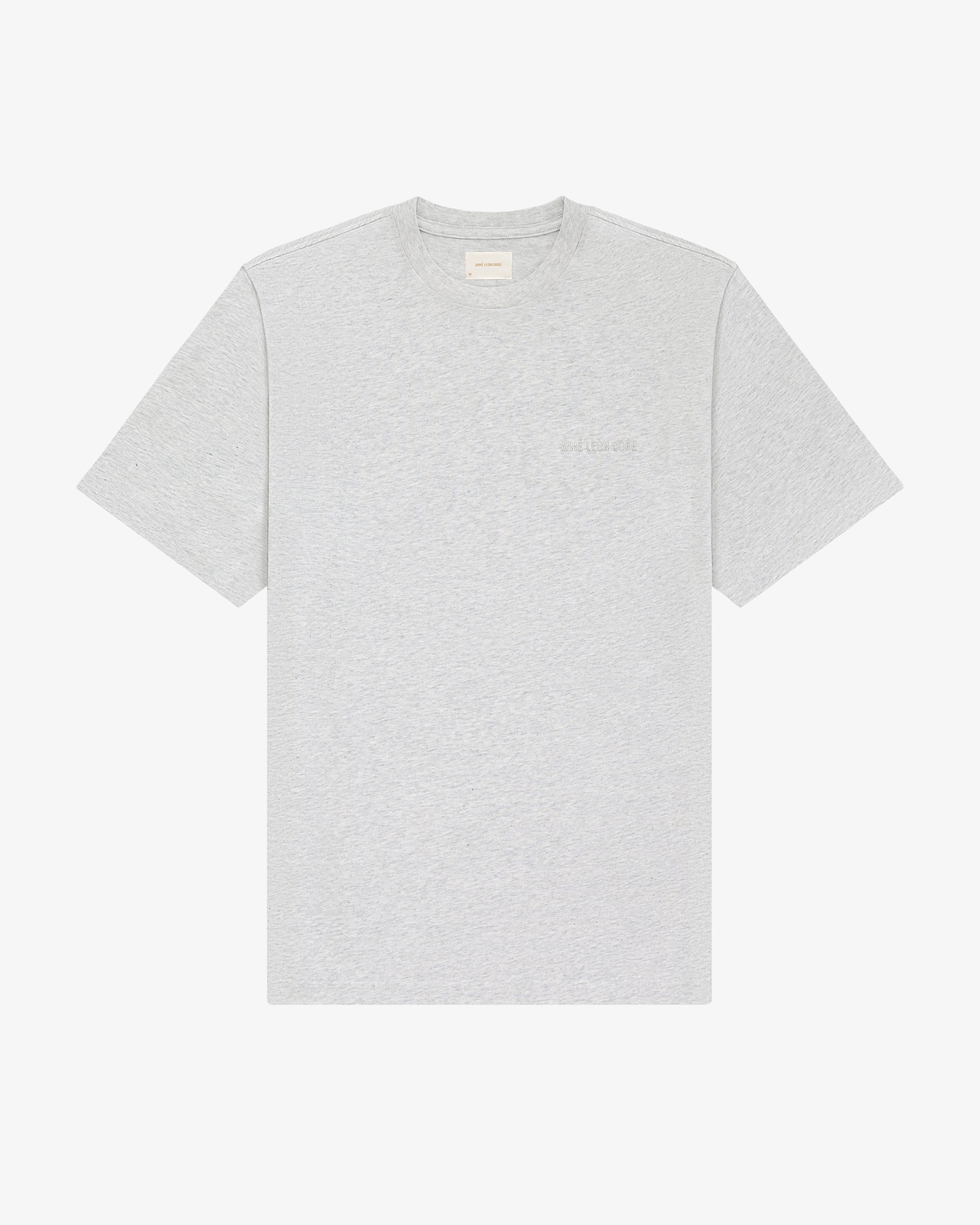 Tonal Logo Tee in light gray, short-sleeve, laid flat on a white background.