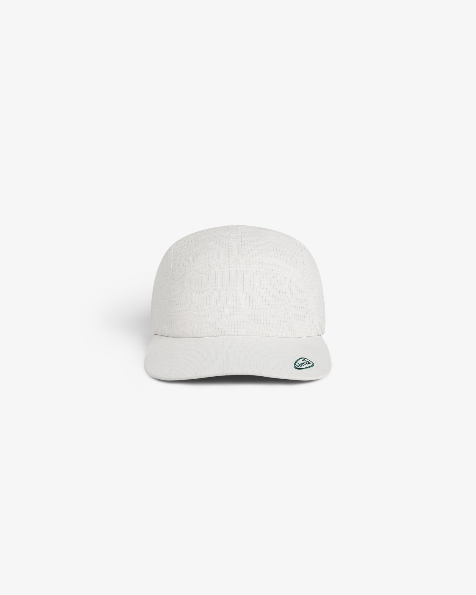 ALD Golf Performance Sport Hat in white with a small blue and white oval logo on the brim, shown on a white background.