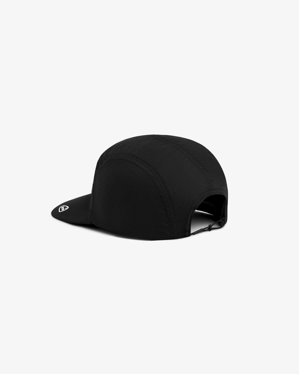 The ALD Golf Performance Sport Hat in black, shown from back left, features a curved brim and adjustable strap.