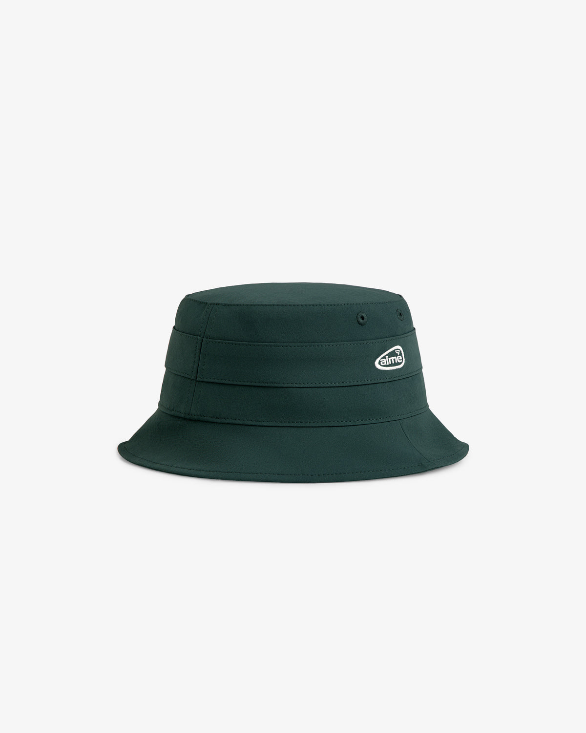 ALD Golf Bucket Hat in dark green with a subtle side logo patch, shown on a plain white background.
