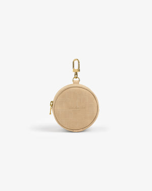 Croc-Embossed Nubuck Keychain Pouch